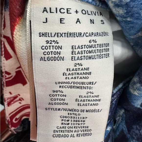 Alice + Olivia KAI LOW RISE PRINTED JEAN - Picture 11 of 12